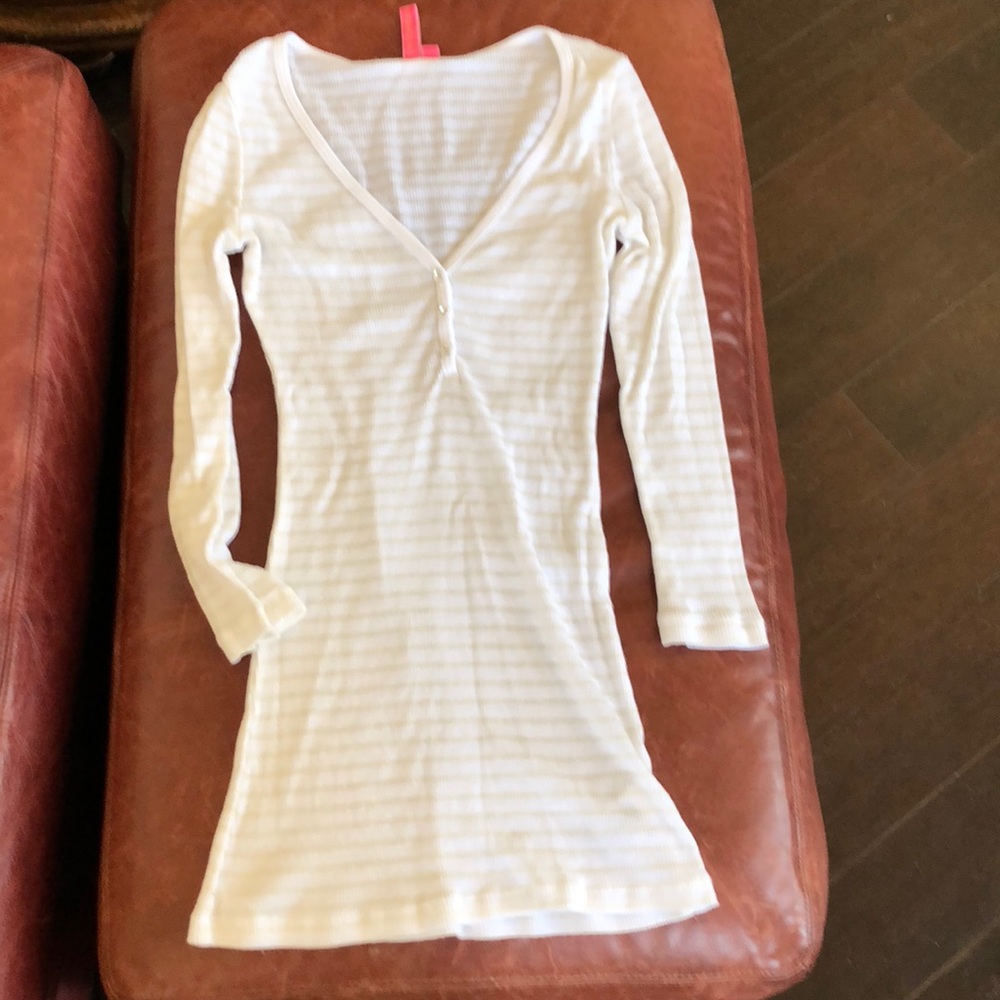 Charlotte Tarantola Sz S Striped Thermal Shirt